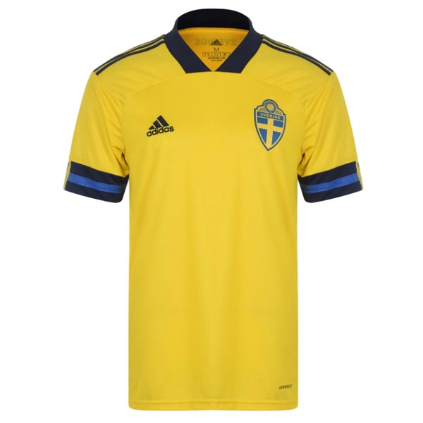 Camiseta Suecia 1ª Kit 2020 Amarillo